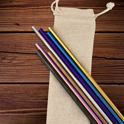 Stainless Steel Straw 6MM x 215MM - Colour