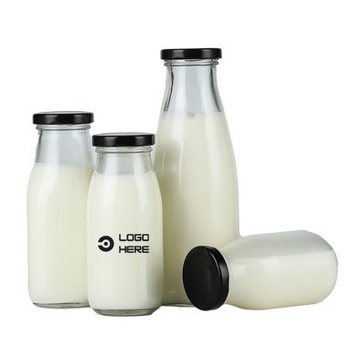 8oz Glass Milk Bottle