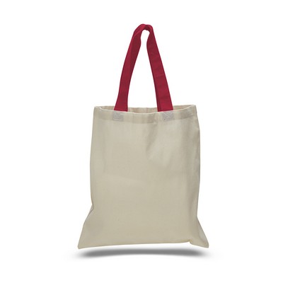 Cotton Tote Bag Natural Body with Color Handles