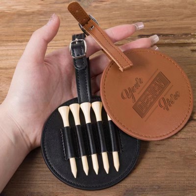 PU Leather Golf Tee Holder