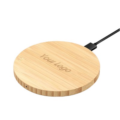 5/10/15W Bamboo Wireless Charging Pad