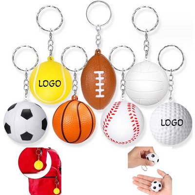 Stress Reliever Ball Key Chain