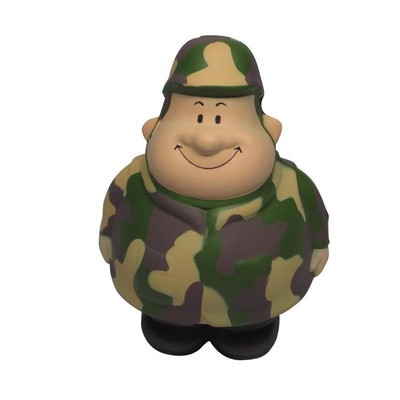 Cartoon Camouflage Man Shaped Stress Reliever