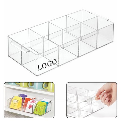 Plastic 8 Compartment Tea Organizer