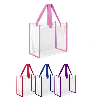 Clear PVC Stadium Tote Bag