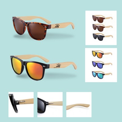 Wood-Armed Sunglasses