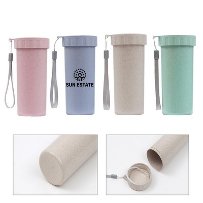 14 Oz Wheat Straw Eco-Friendly Water Bottle