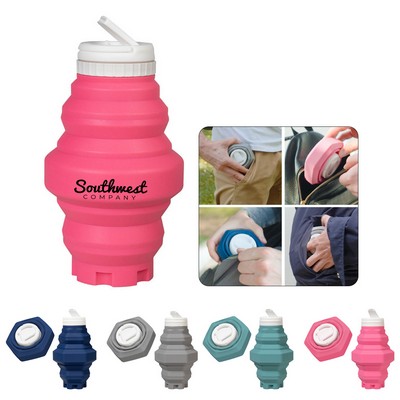 18oz Silica Telescopic Sports Water Bottle