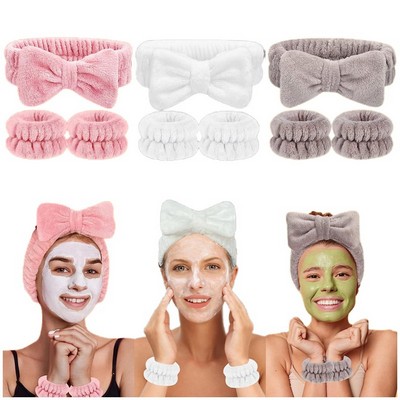 Reuseable Spa Headbands and Wristband Set