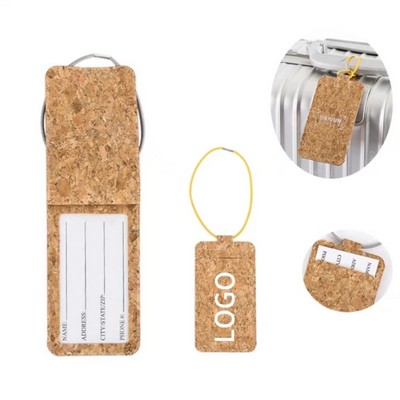 Rectangular Cork Luggage Tag