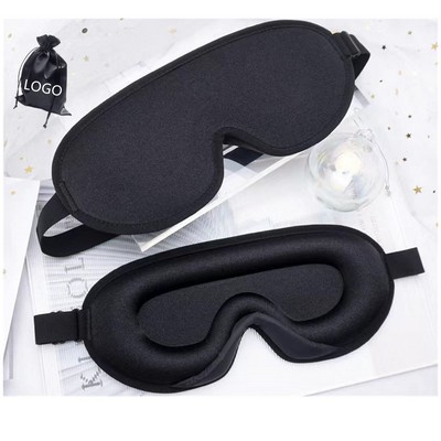 3D Contoured Cup Eye Mask With Adjustable Strap