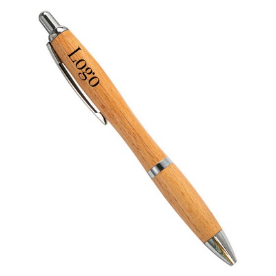 Bamboo Retractable Ballpoint Pen