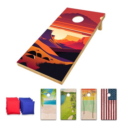 Full-Color Print Wooden Cornhole Toss Game