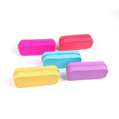 Multi Colored Silicone Pencil Case