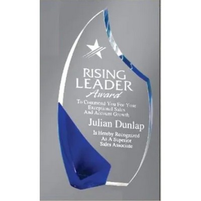 Allure Indigo Crystal Award, 9"H