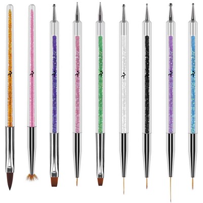 9 Pieces Nail Art Brushes Set