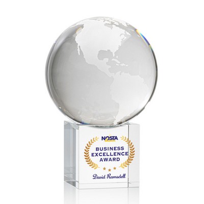 VividPrint™ Award - Globe on Cube 6" Diam