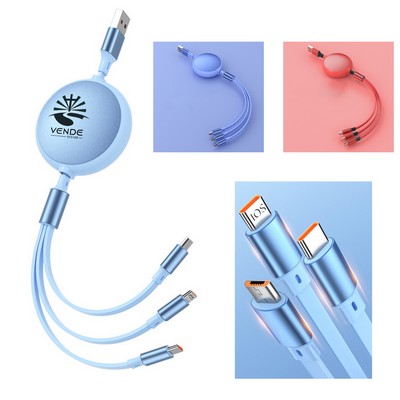 3-in-1 High Speed Retractable USB Mobile Charging Cable