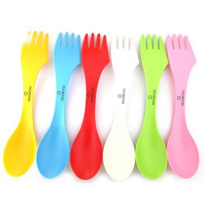 3 In 1 Multi-functional Plastic Knife Fork Spoon