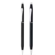 Classic Century® Black Lacquer with Polished Chrome Appointments Ballpoint Pen and 0.7mm Pencil Set