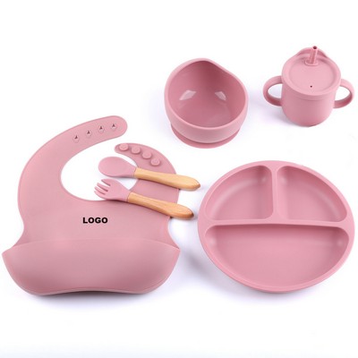 6 Pcs Silicone Baby Feeding Set