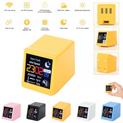 WIFI Smart Desktop Clock Weather Mini TV