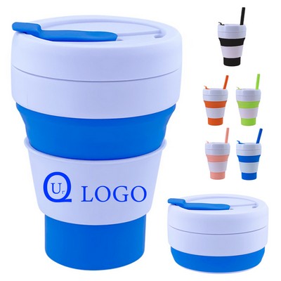 12 Oz Collapsible Silicone Travel Mug