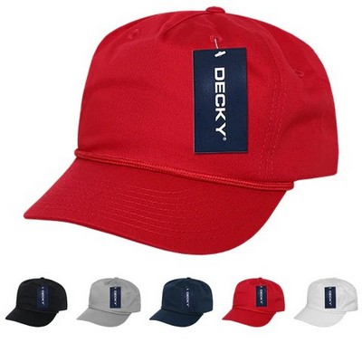 Decky Classic Five Panel Golf Cap w/Rope Accent