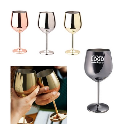 18 oz. Stainless Steel Wine Goblets