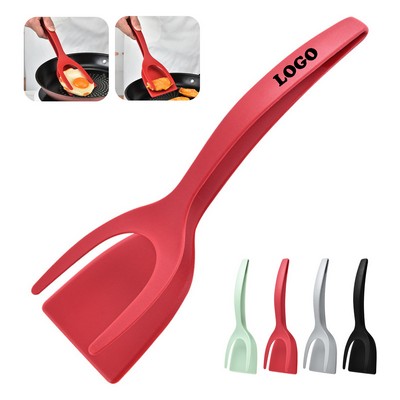 2 In 1 Grip And Flip Spatula Tongs Home Kitchen Cooking Tool