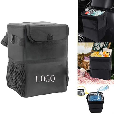 Foldable Waterproof Car Trash Can Storage Organizer