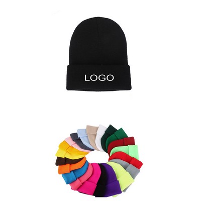 Unisex Cuffed Knitted Beanie Caps