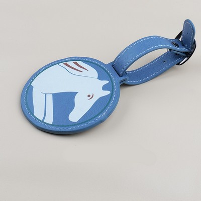 PU Leather Circle Luggage Tag