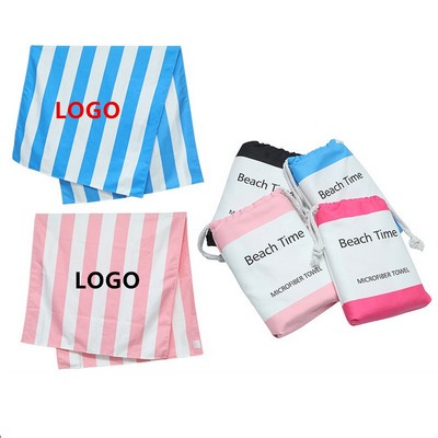 Microfiber Stripe Beach Towel 64*32''