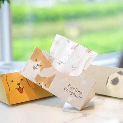 Cute Hard Boxed Printed Tissues