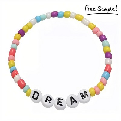 Rainbow Alphabet Beads Bracelet