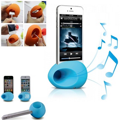 Egg Shaped Silicone Phone Speaker Amplifier