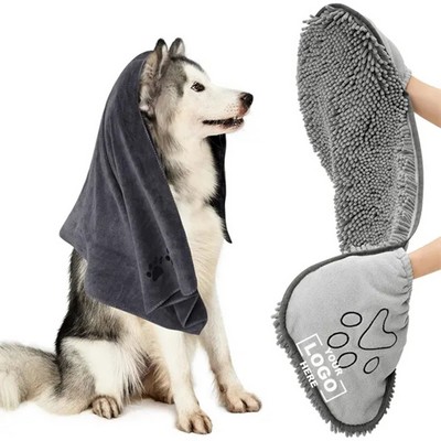 Ultra Absorbent Microfiber Dog Bath Towel for Quick Drying