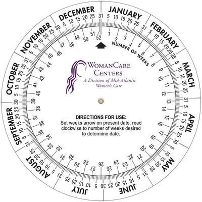 Plastic Date Calculator Double Wheel