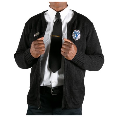 First Class Career Apparel Unisex Heavyweight Zip-Front Crewneck Cardigan Sweater