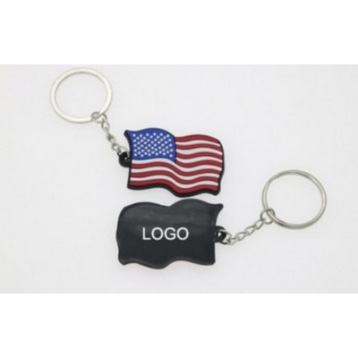 Us Flag Pvc Soft Key Chain Tag