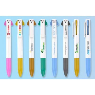 Cute design dog ball-point pen with double color