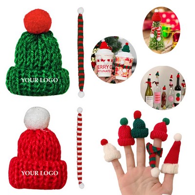 Mini Knit Hat Mini Christmas Scarf Set