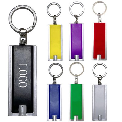 Rectangular Flashlight With Keychain