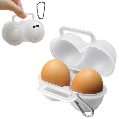 Portable Dual Egg Holder With Carabiner