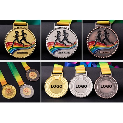 2.56" Gold Silver Bronze Award Medals-Winner Medals Gold Silver Bronze Prizes Running Medals