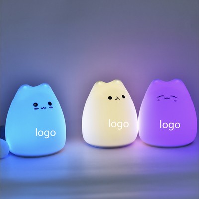 Free Star Cartoon Cute Cat Silicone Lamp