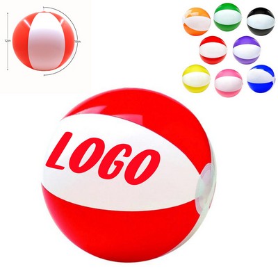 12" Vibrant Color Beach Ball