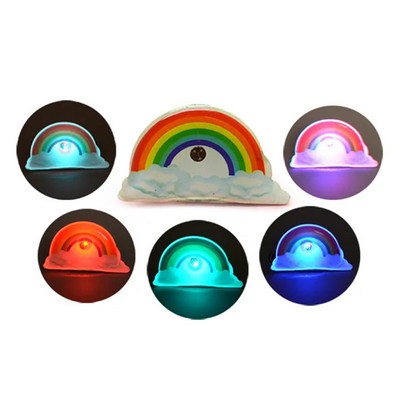 Custom Rainbow Shape LED Acrylic Flashing Badge