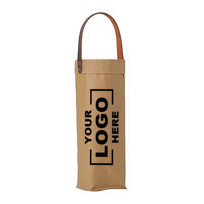 Brown Kraft Paper Wine Gift Bag